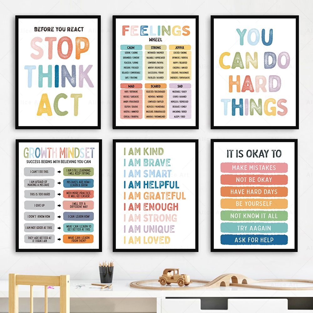 Kids Education Quote - Affirmation for Kids Room Poster Growth