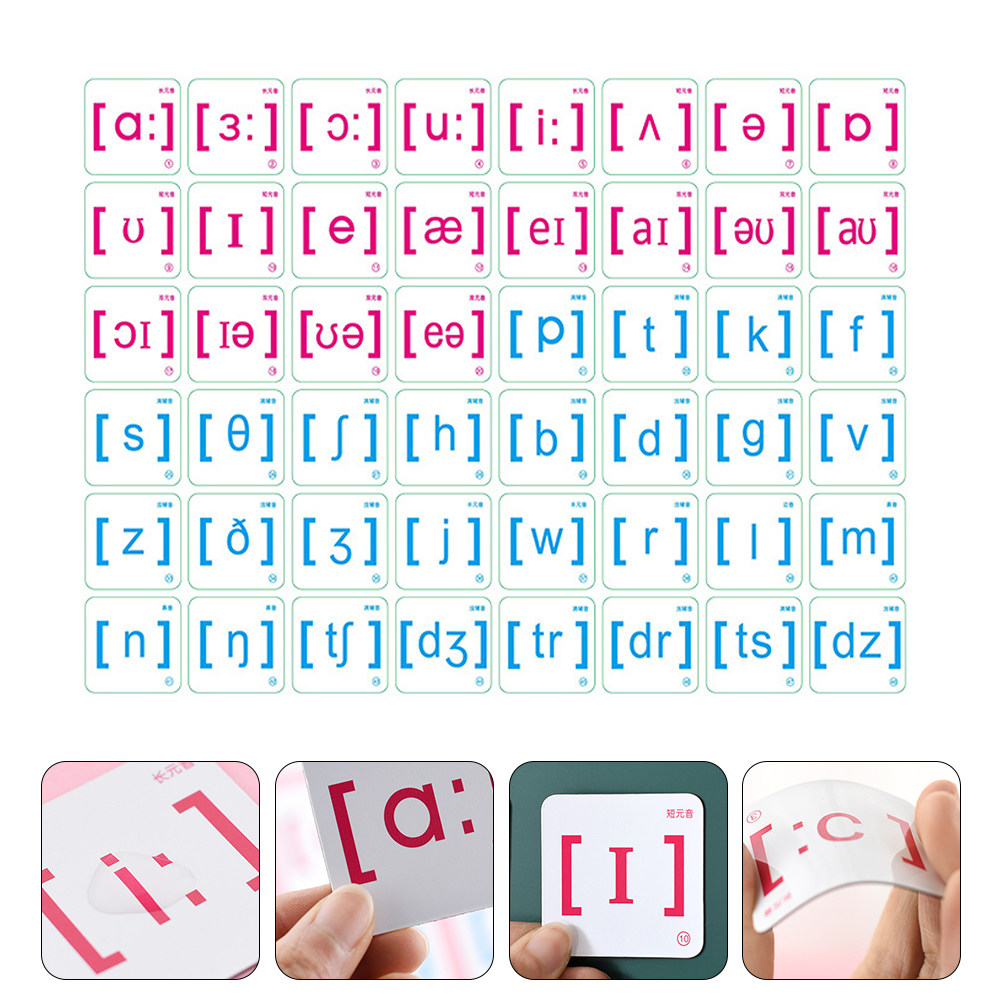 Flash Card Alphabet - 48Pcs English Phonetic Alphabet Flash Cards