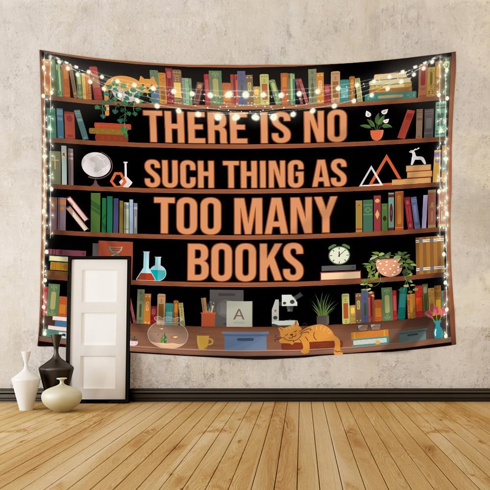 Kids Education Quote - Classroom Reading Tapestry Bookshelf Book Library