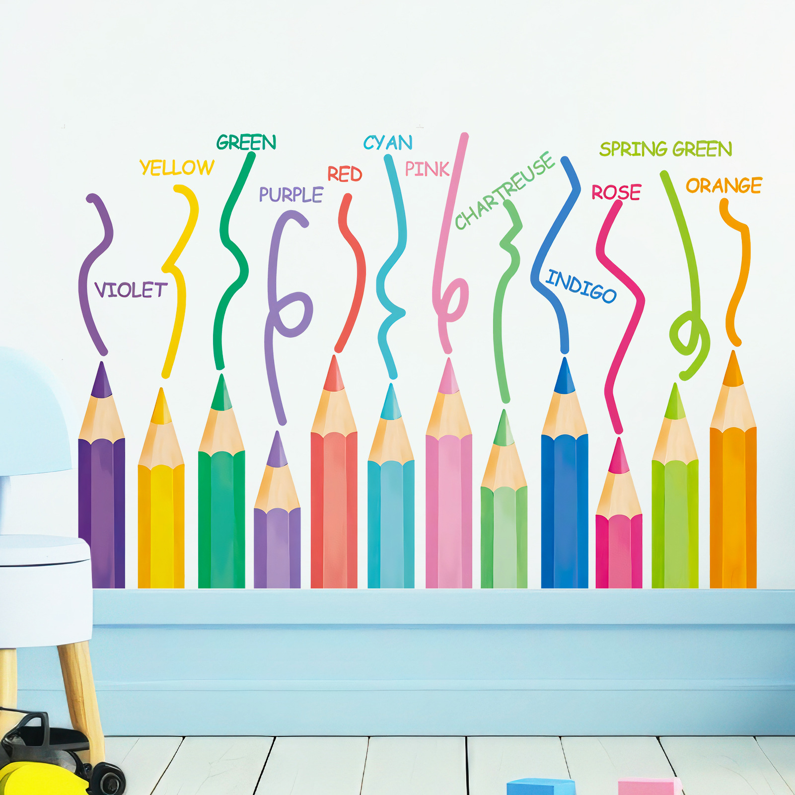 Kids Education Quote - Back to School Wall Stickers Pencil