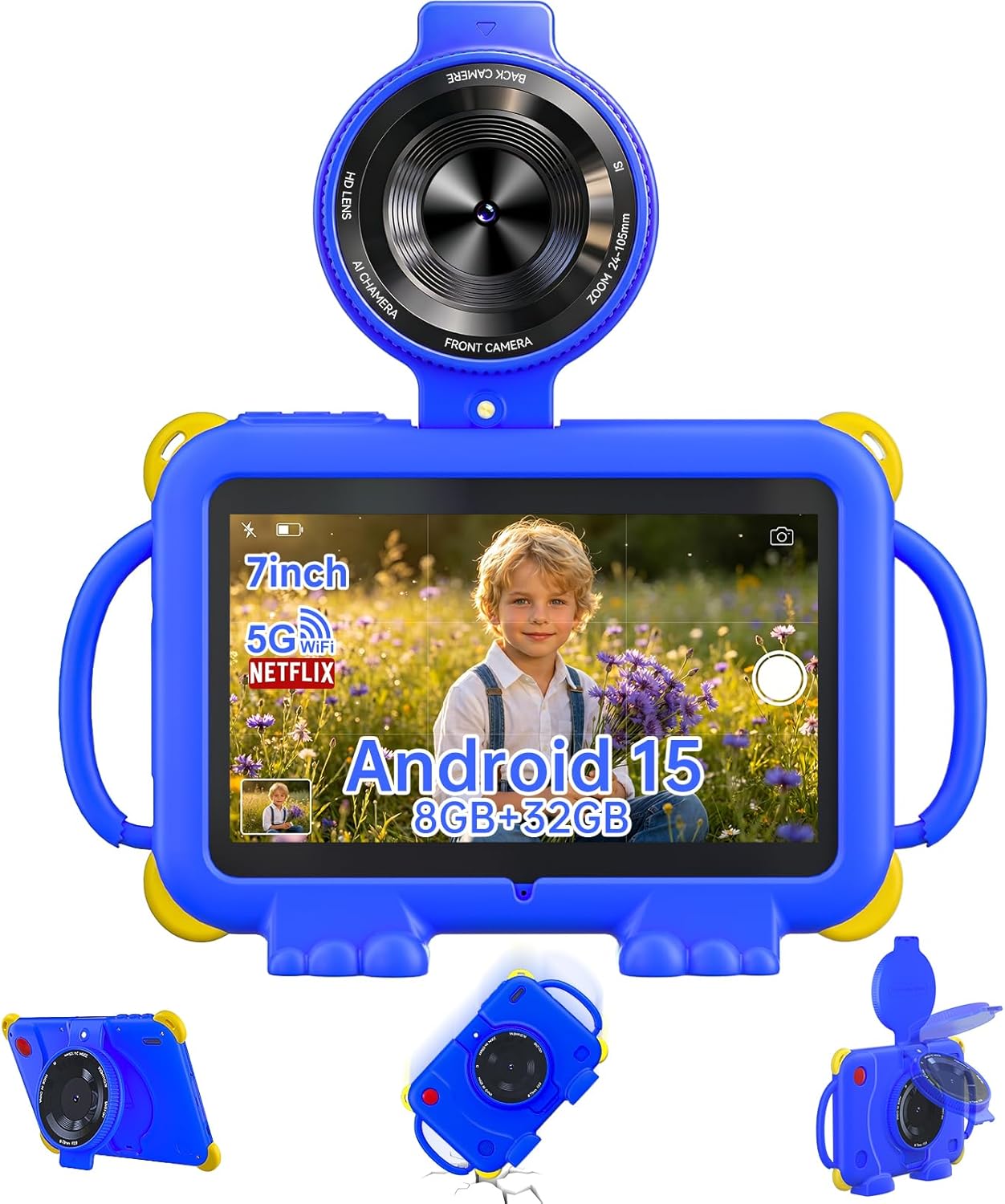 Kids Education Free App - Tablet for Kids 7Inch IPS Display,