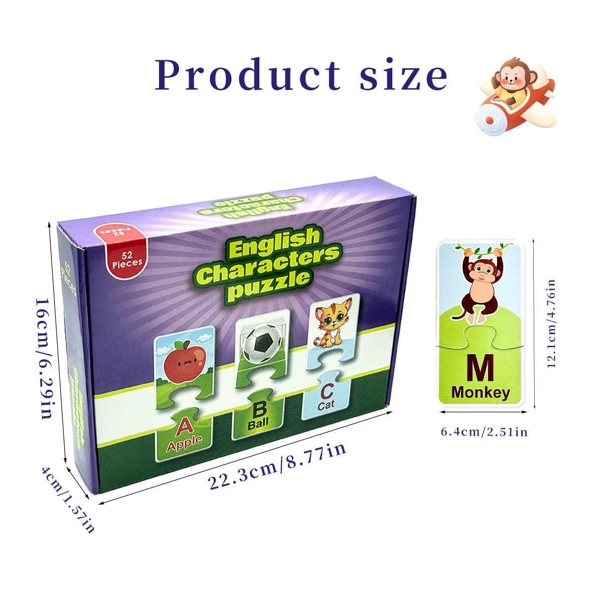 Flash Card Alphabet - Alphabet Matching Puzzle Cards Toddlers A-Z