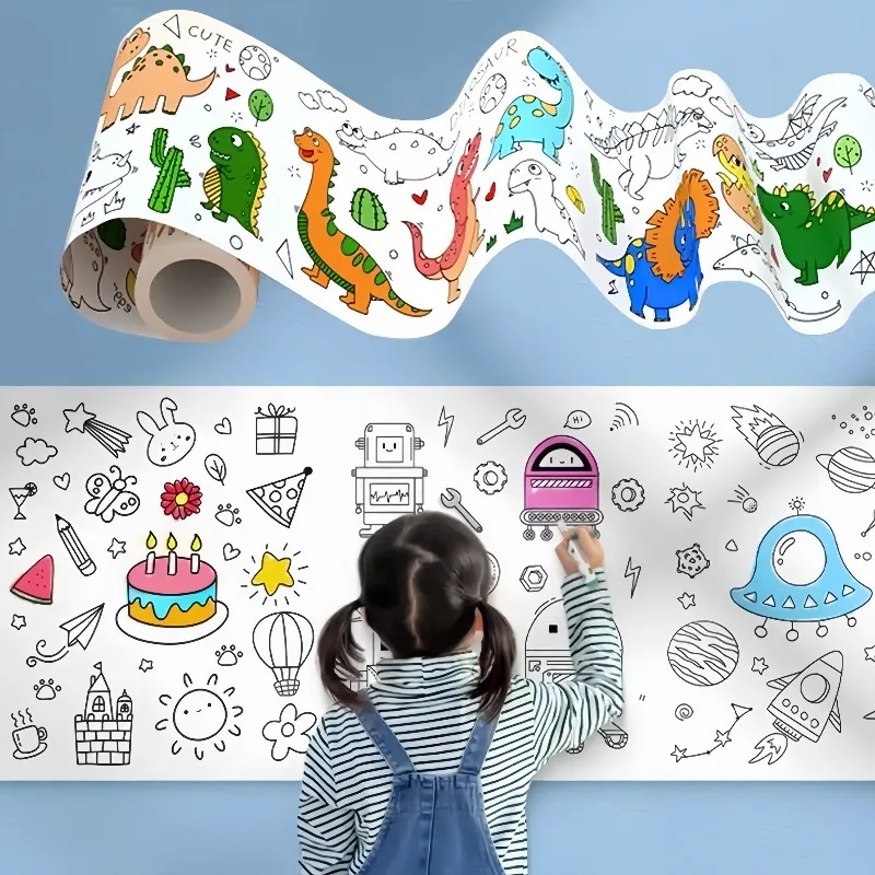 Kids Coloring Paper Roll Stick - Kids Education Wallpaper recensie en prijs