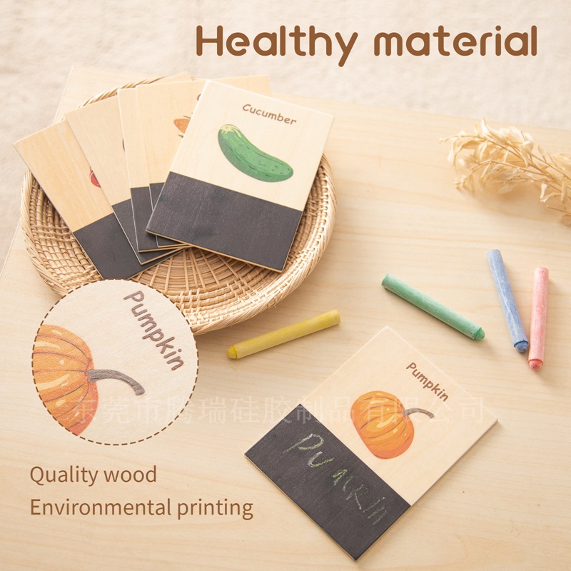 Wooden Cognition Flash Cards W - Kids Education Picture recensie en prijs