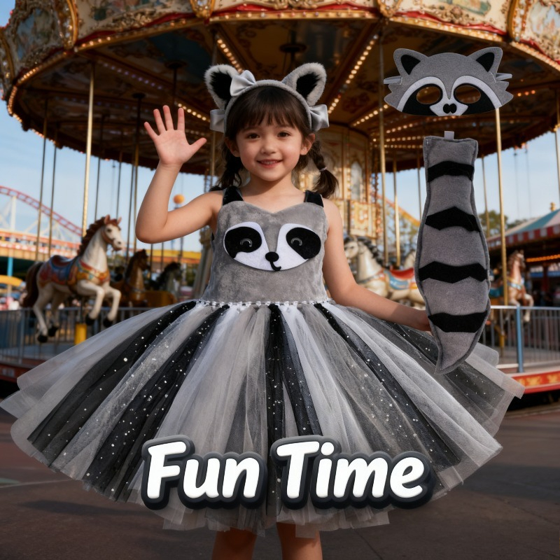 Kids Raccoon Cosplay Dress Ani - Kids Education School recensie en prijs