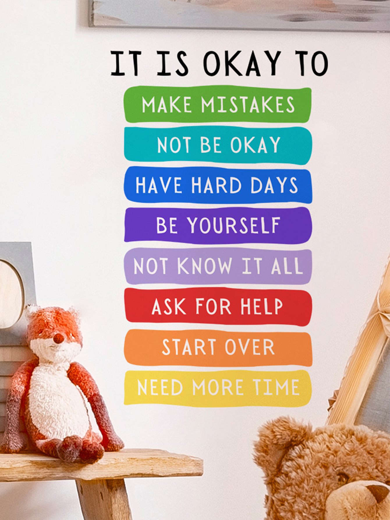 It's Okay to Not be Okay Poste - Kids Education Quote recensie en prijs