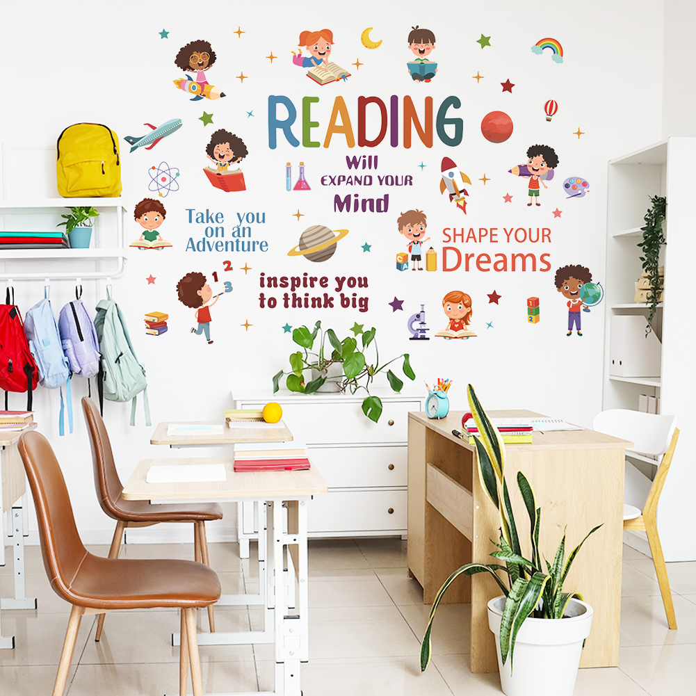 Reading Inspirational Wall Sti - Kids Education Quote recensie en prijs