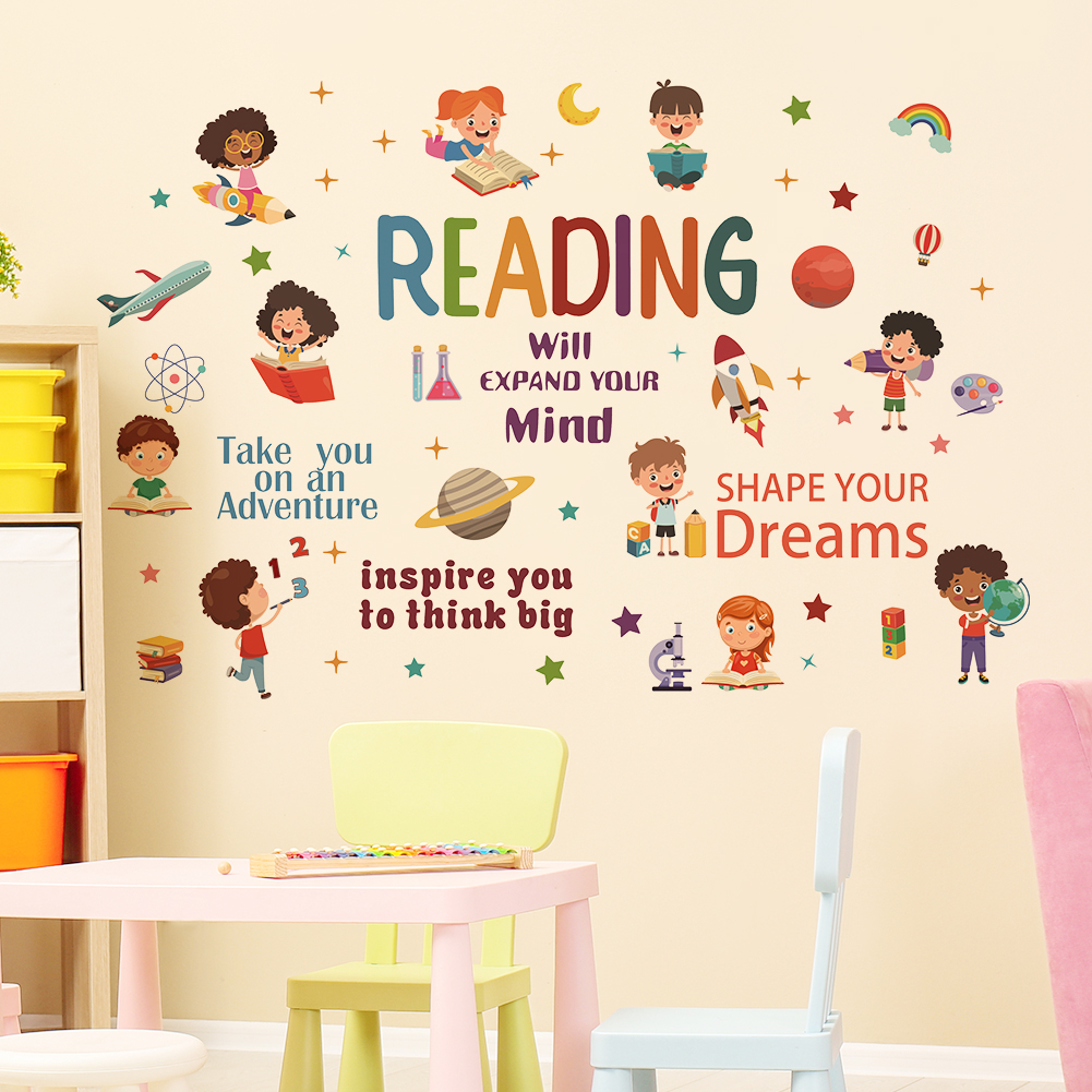 Reading Inspirational Wall Sti - Kids Education Quote recensie en prijs