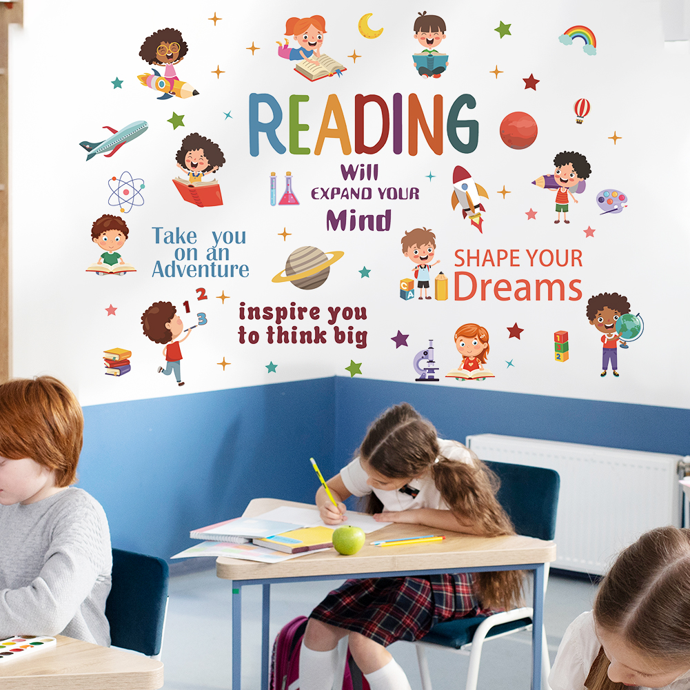 Reading Inspirational Wall Sti - Kids Education Quote recensie en prijs