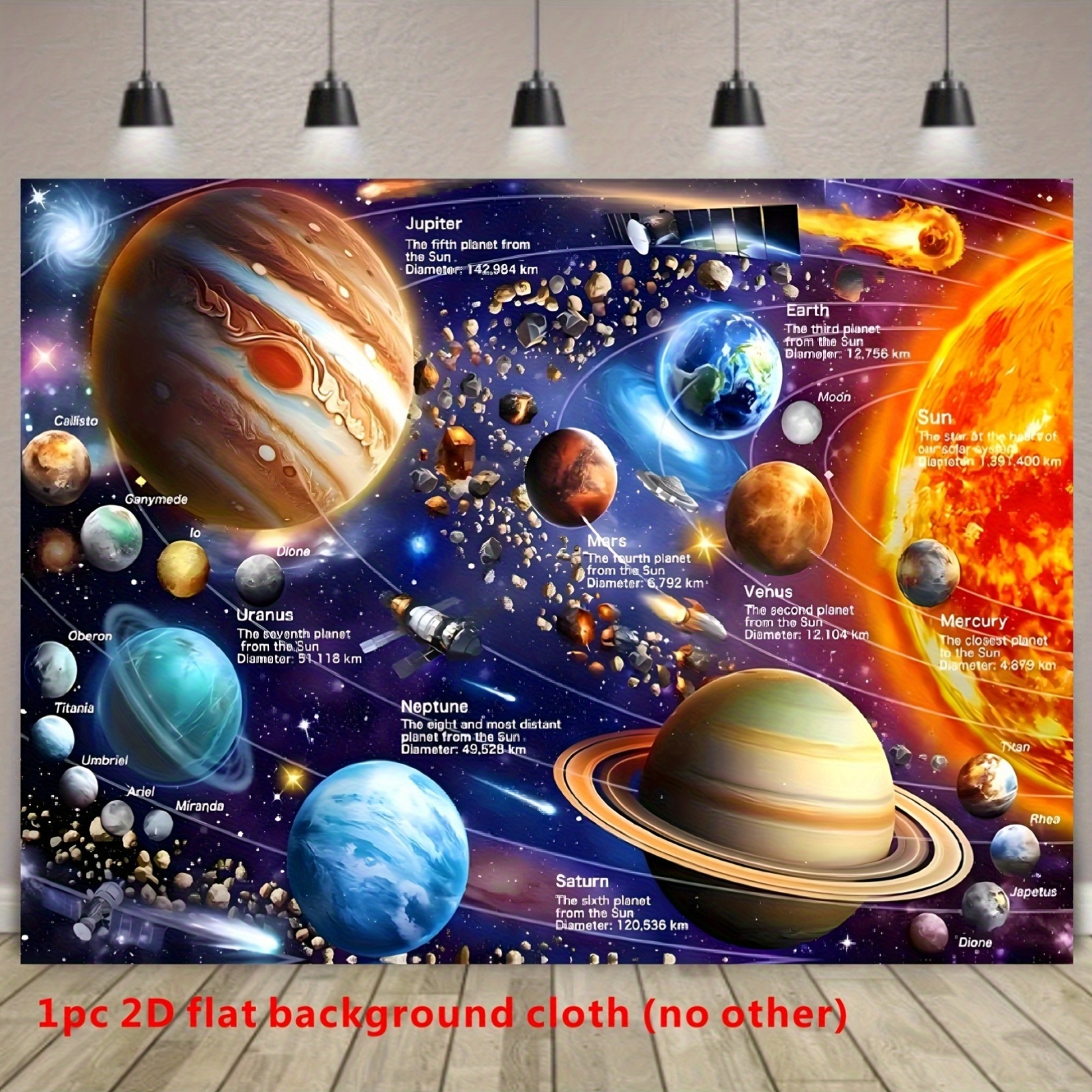 Solar System Tapestry Space Pl - Kids Education Banner recensie en prijs