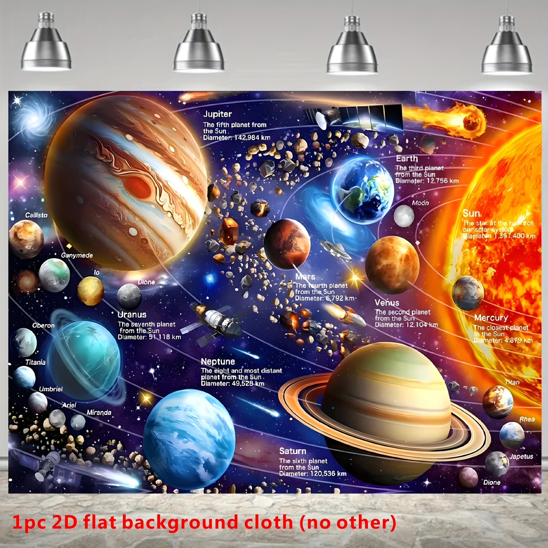 Solar System Tapestry Space Pl - Kids Education Banner recensie en prijs