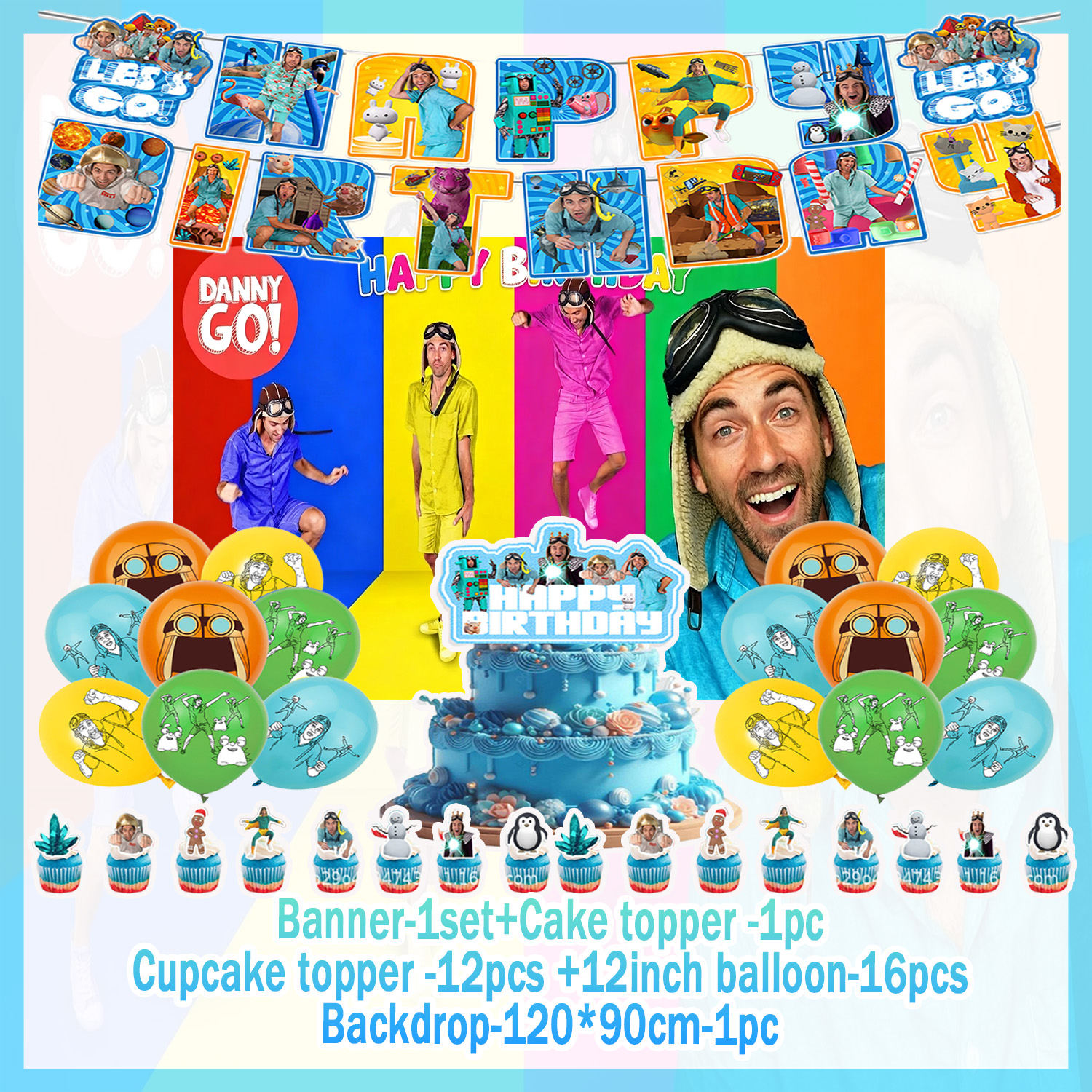 Dannys Go Theme Birthday Party - Kids Education Banner recensie en prijs