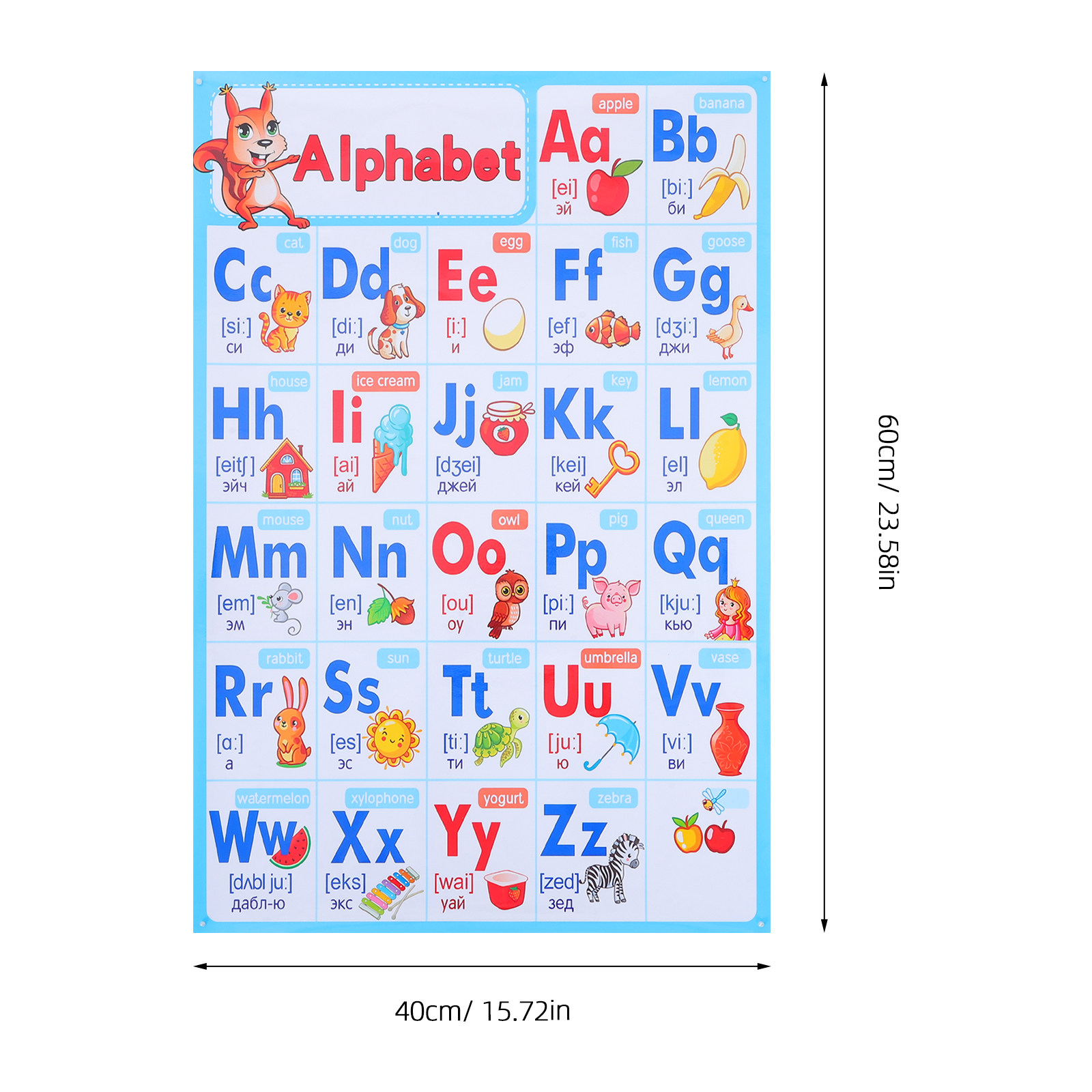 Alphabet Poster Chart Preschoo - Kids Education Wallpaper recensie en prijs