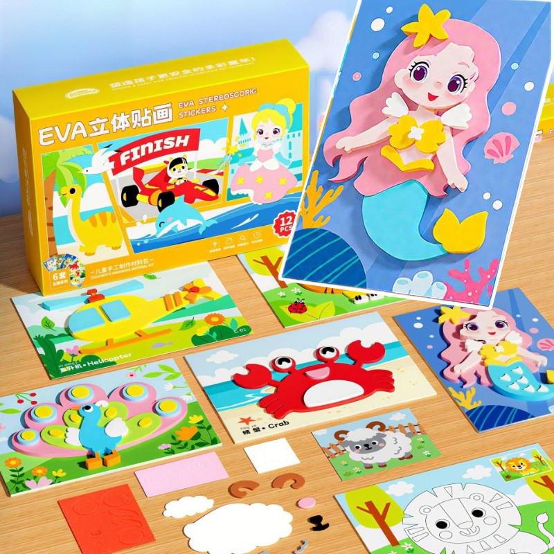 12Pcs/set 3D EVA Foam Sticker  - Kids Education Wallpaper recensie en prijs