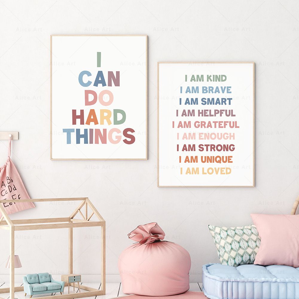 Affirmations for Kids Room Pos - Kids Education Quote recensie en prijs