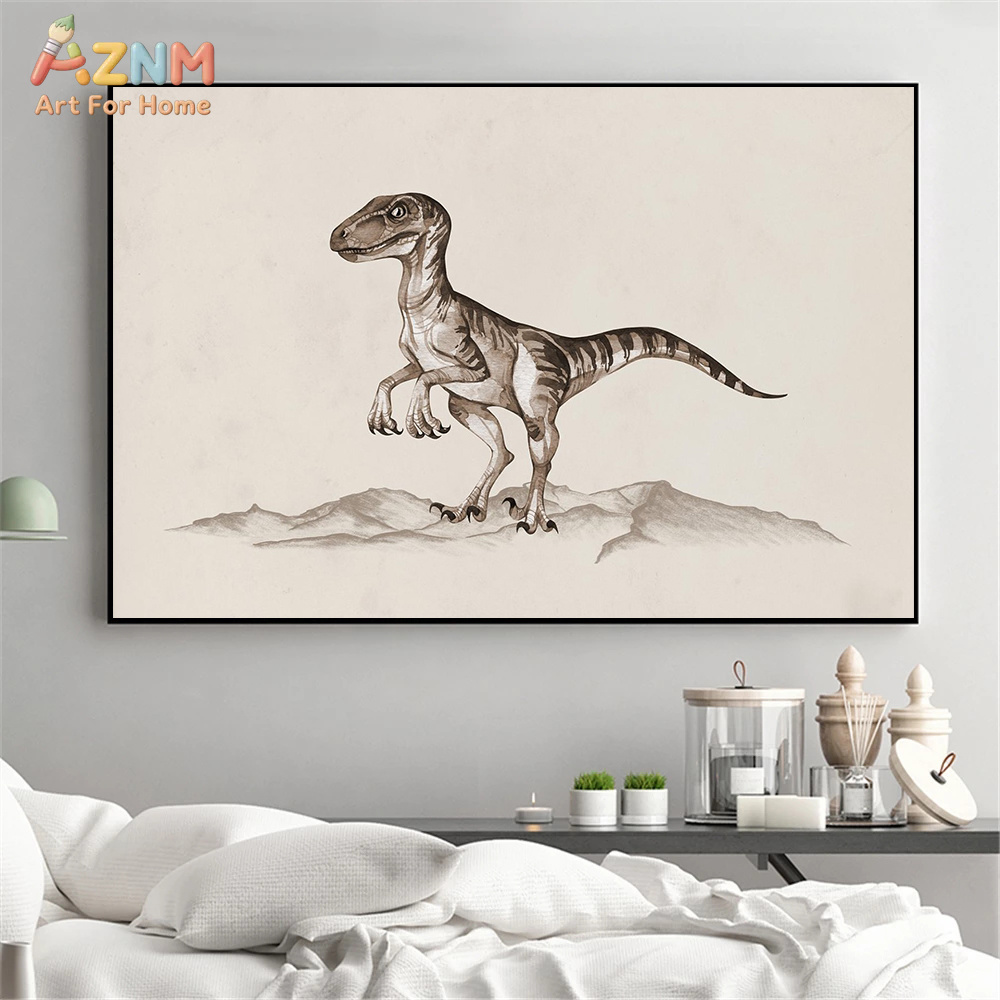 AZNM Watercolor Dinosaur Canva - Kids Education Quote recensie en prijs
