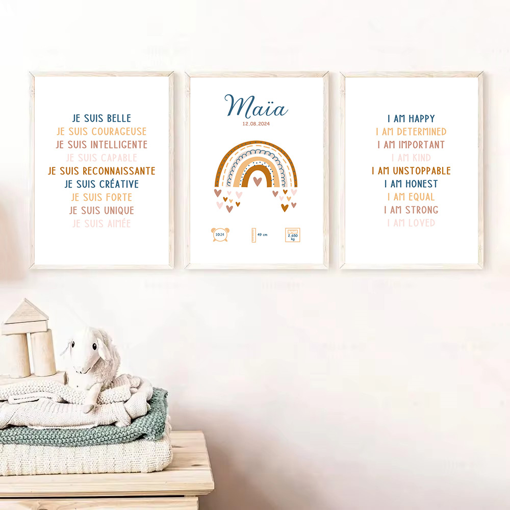 Custom Baby Name Birth Poster  - Kids Education Quote recensie en prijs