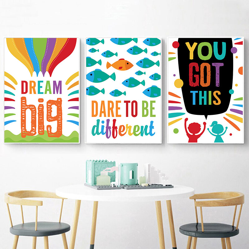 Colorful Cute Dream Big Quotes - Inspirational Kids Education Quotes recensie en prijs