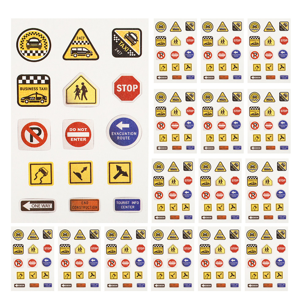 20 Sheets Traffic Sign Decals  - Kids Education Wallpaper recensie en prijs