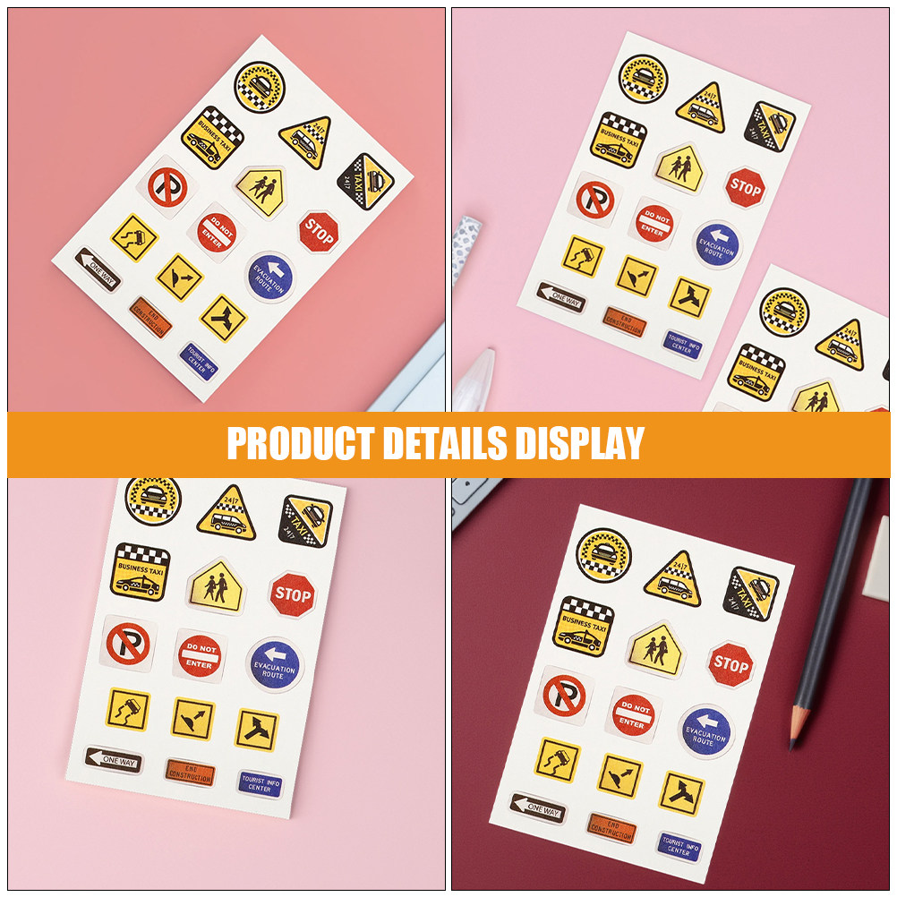 20 Sheets Traffic Sign Decals  - Kids Education Wallpaper recensie en prijs