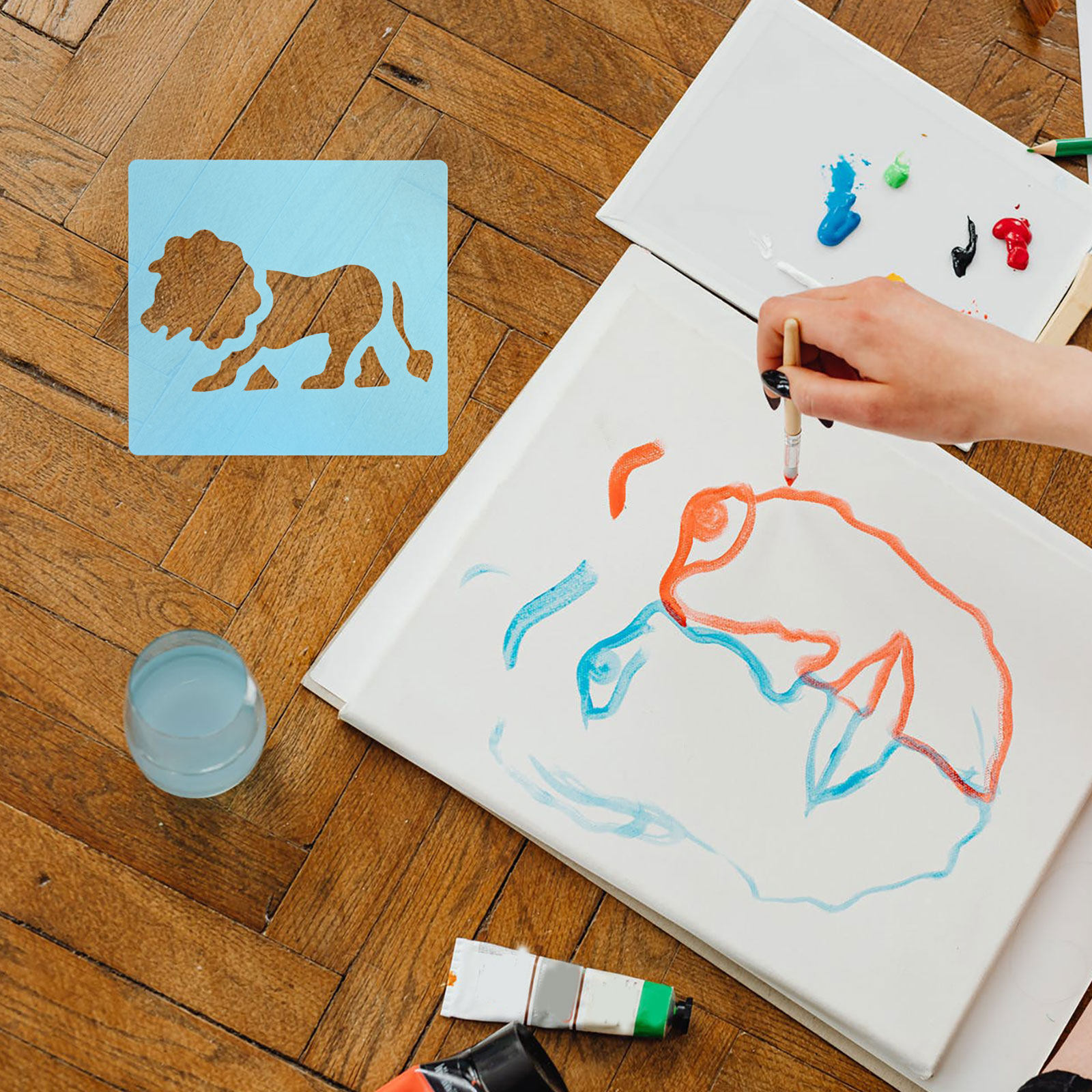 12Pcs Plastic Drawing Stencils - Kids Education Wallpaper recensie en prijs