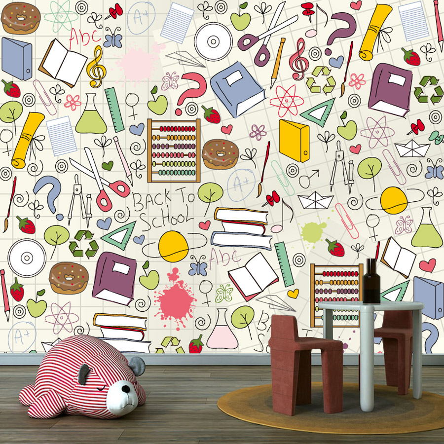 Custom Easy to Apply Peel and  - Kids Education Wallpaper recensie en prijs