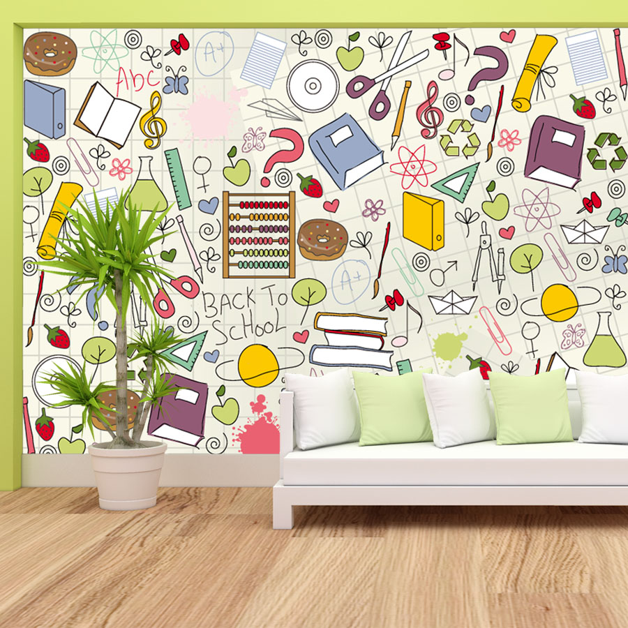 Custom Easy to Apply Peel and  - Kids Education Wallpaper recensie en prijs