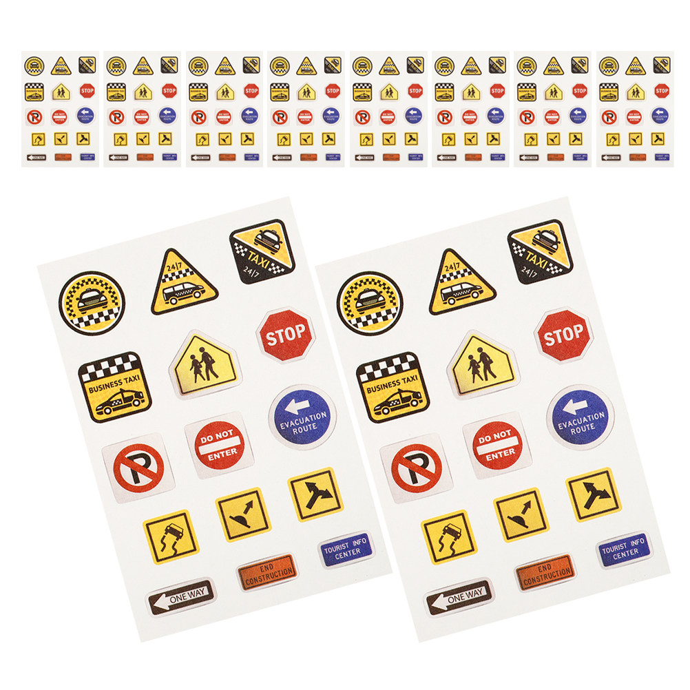 20 Sheets Traffic Sign Decals  - Kids Education Wallpaper recensie en prijs