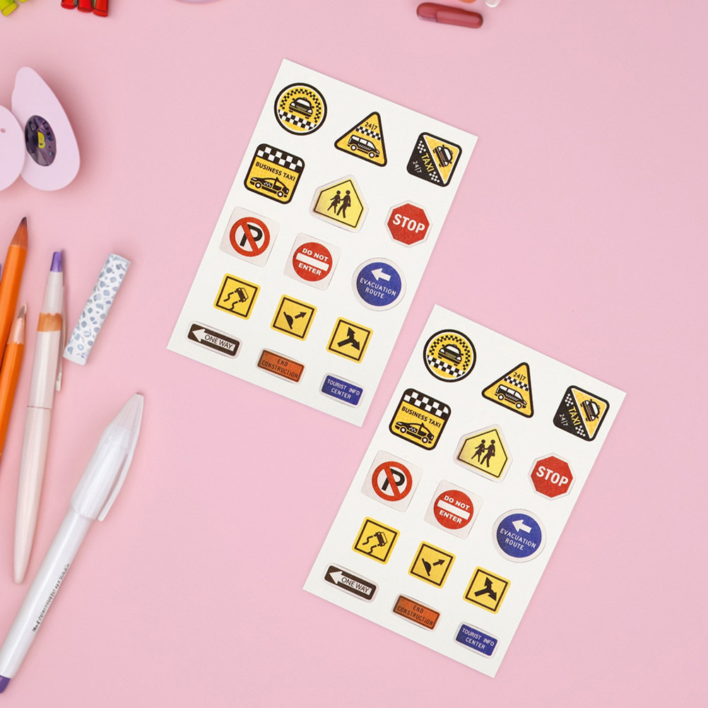 20 Sheets Traffic Sign Decals  - Kids Education Wallpaper recensie en prijs