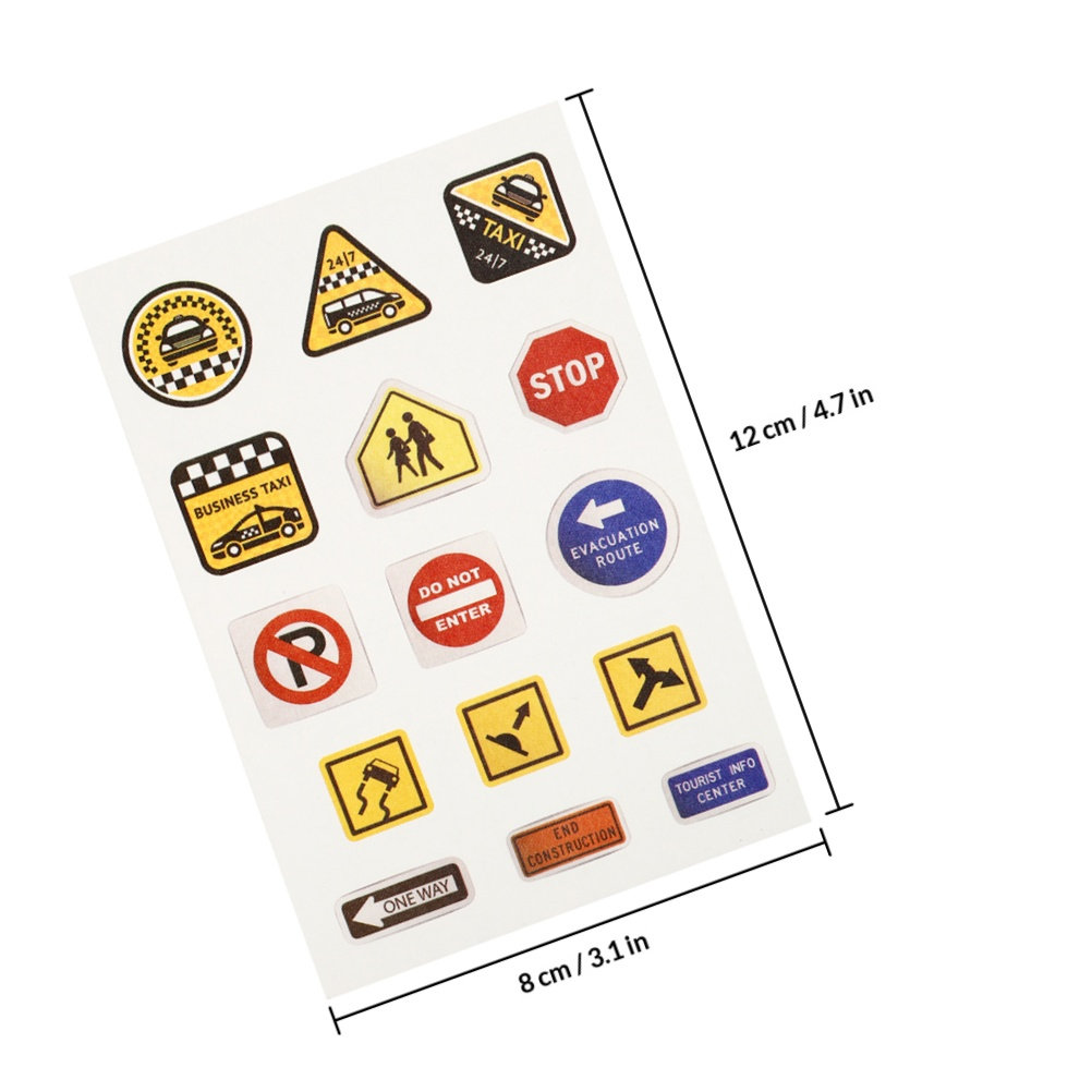 20 Sheets Traffic Sign Decals  - Kids Education Wallpaper recensie en prijs